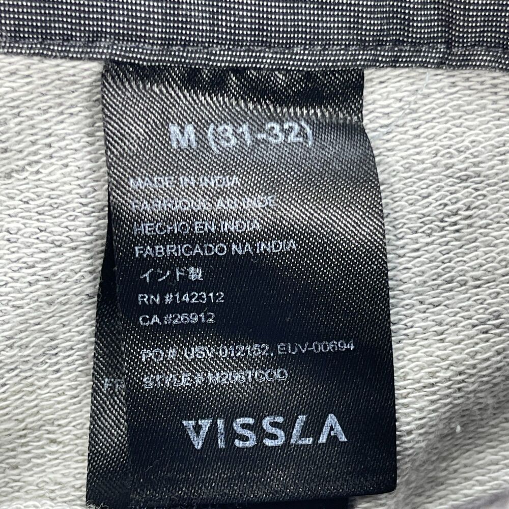 Vissla Mocha Sofa Surfer Board Shorts Mens Medium Gray Blue Striped Swimwear - Picture 6 of 11